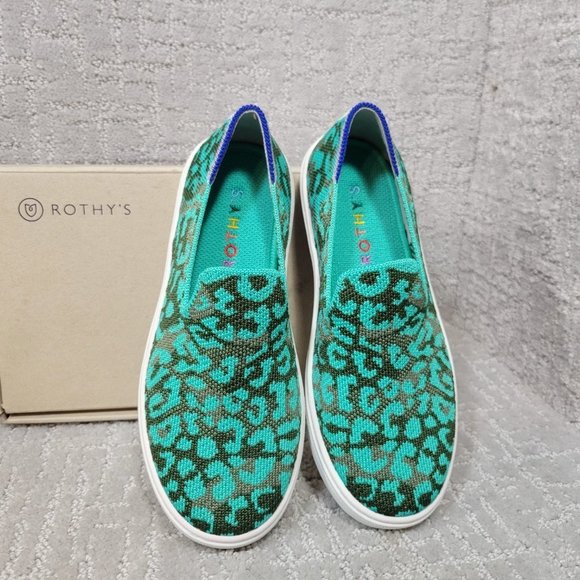 Rothy's Other - Rothy's The Kids Sneaker Aqua Camo Slip On Shoes Little Kids Size 2